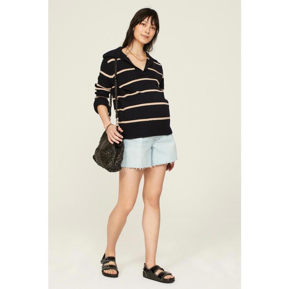 Madewell Blue Maternity Side-Panel Jean Shorts Size 30